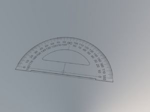 量角器尺子文具SU模型