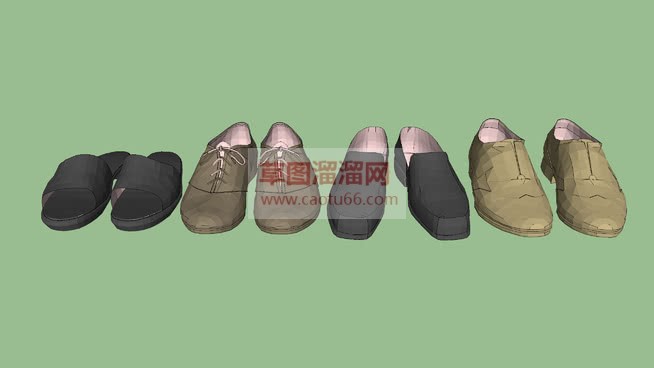 小文件的鞋子SU模型