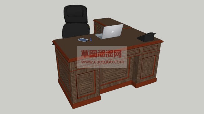 老板办公桌+SU模型