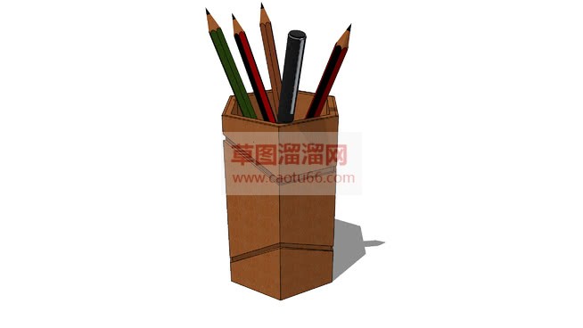草图大师笔筒SU模型