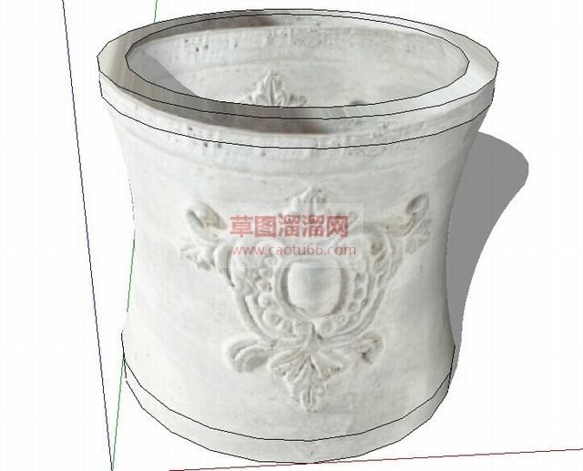 中式笔筒SU模型