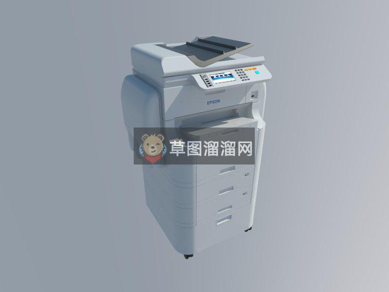 一体打印机办公用品SU模型