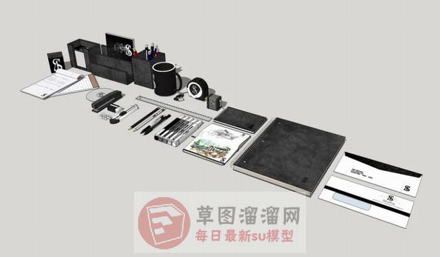 文具办公用具SU模型