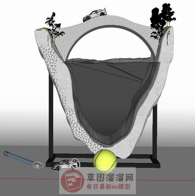 瑞景台室内雕塑SU模型