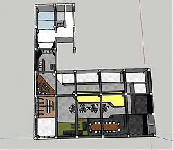 公司办公区域SU模型