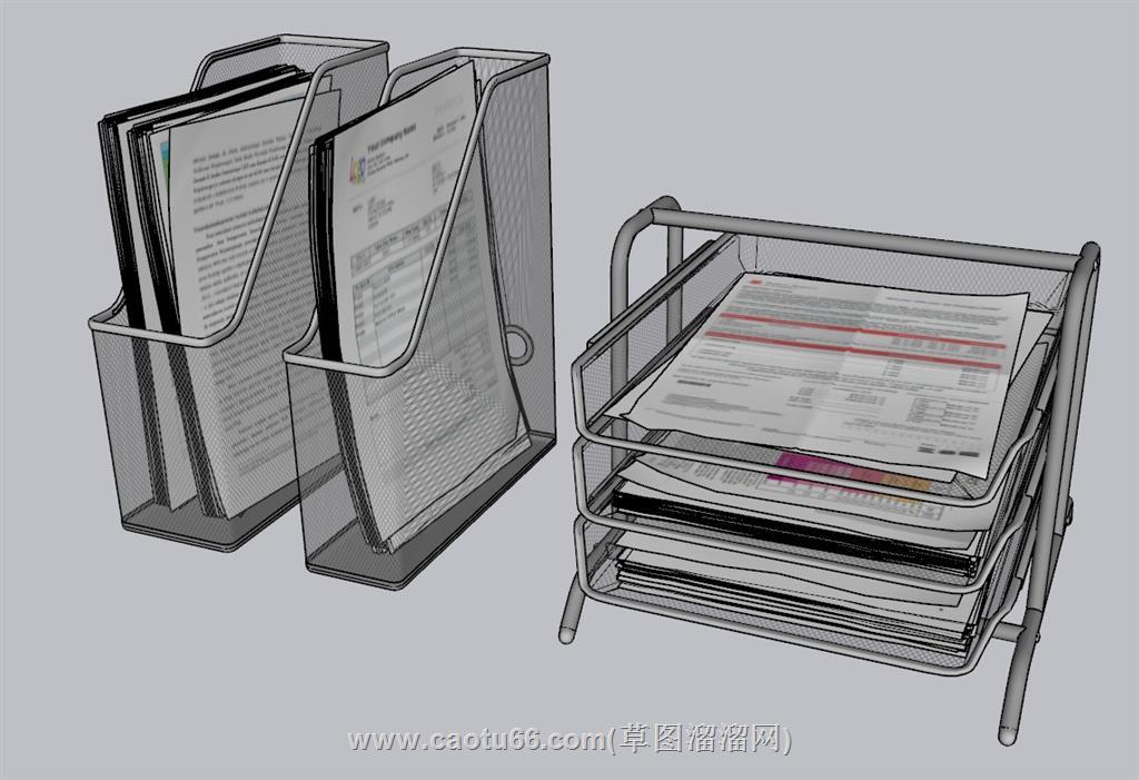 报刊架SU模型