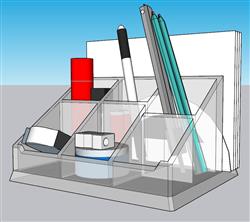 笔盒笔筒文具SU模型