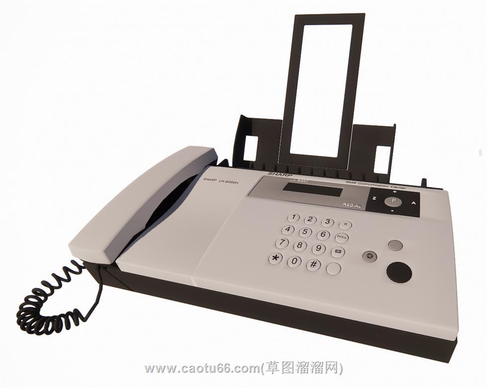 办公传真机SU模型