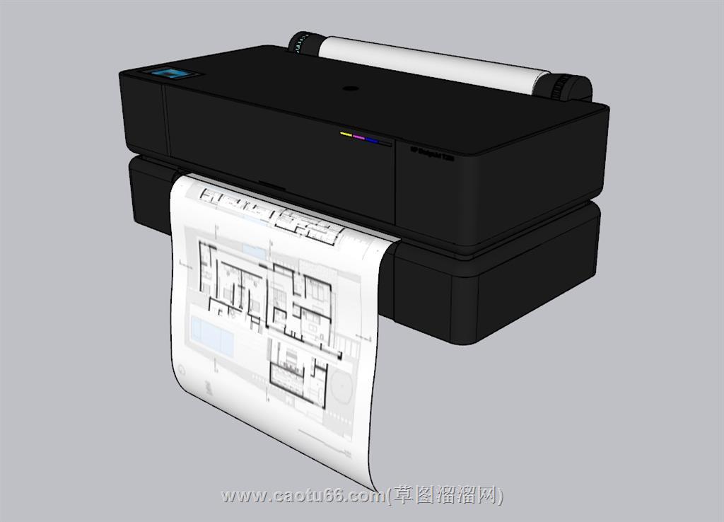 彩色打印机SU模型