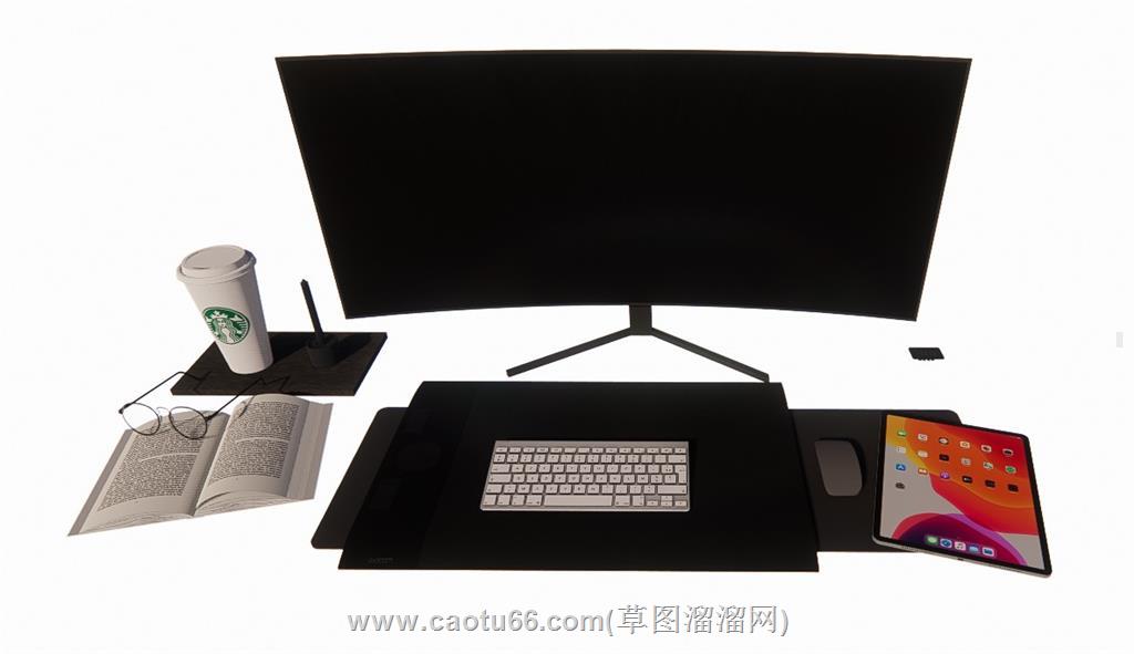 电脑办公SU模型