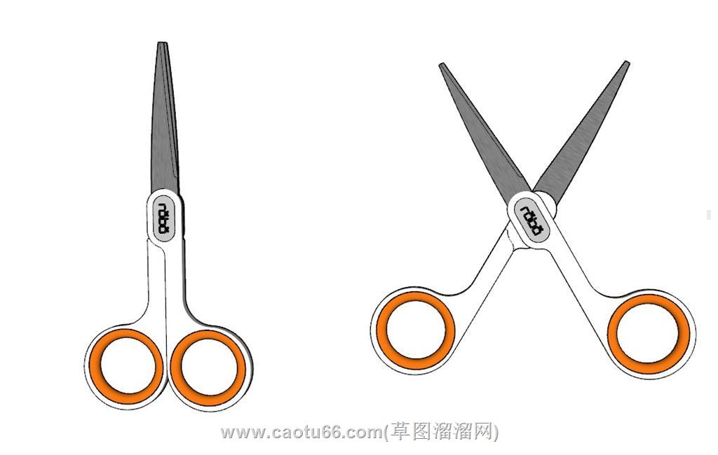 文具剪刀SU模型