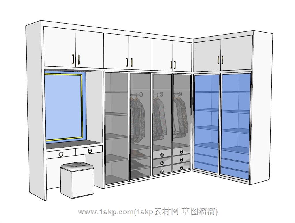 衣帽柜梳妆台SU模型