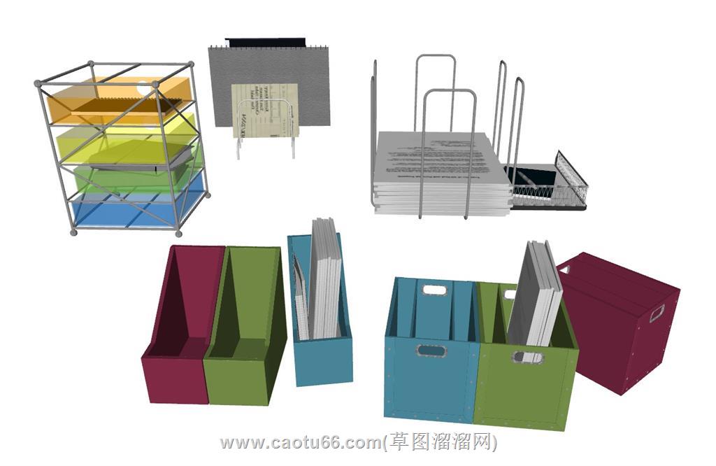 办公文件夹SU模型