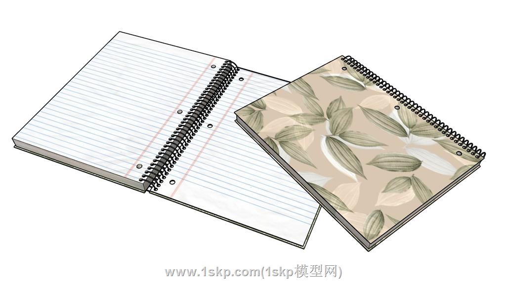 笔记本记事本SU模型