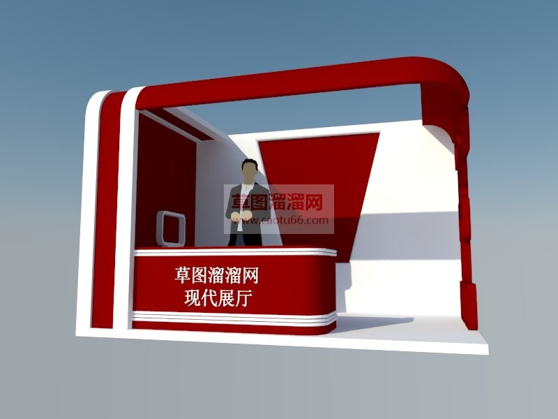 现代简约展厅SU模型