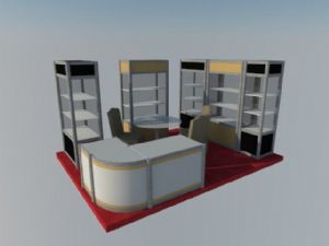 小型展厅展柜SU模型