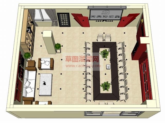党建办公室展SU模型
