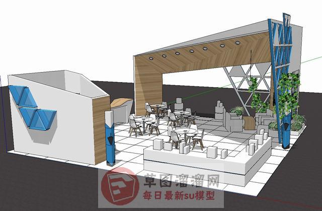 户外展厅展位SU模型
