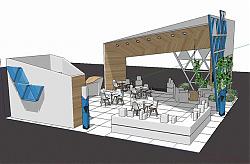 户外展厅展位SU模型
