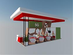 5G展厅展位SU模型
