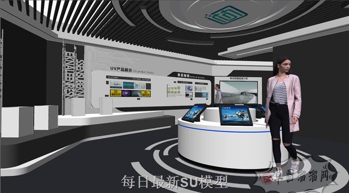 展厅科技展台SU模型