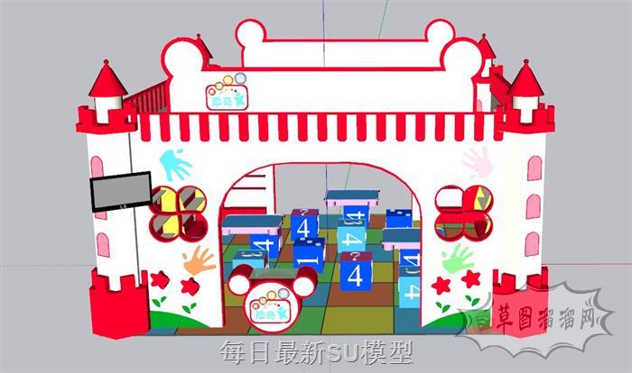 儿童展厅展位SU模型