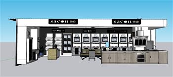 抽油烟机橱柜专卖店SU模型