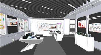 企业展馆展厅SU模型