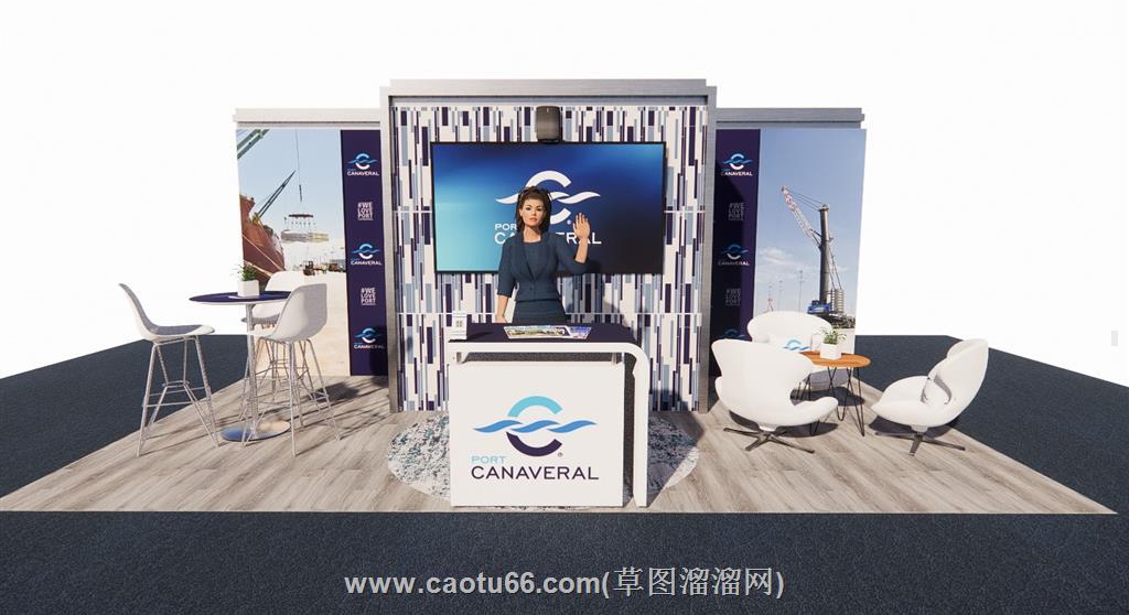 企业展厅展位SU模型