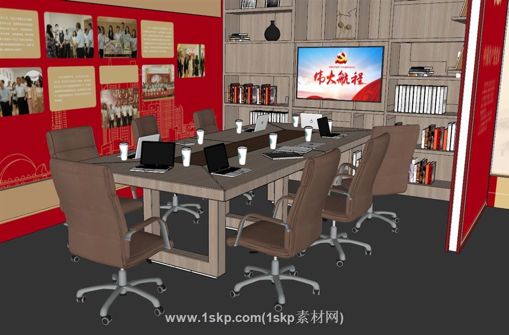 党建展厅SU模型