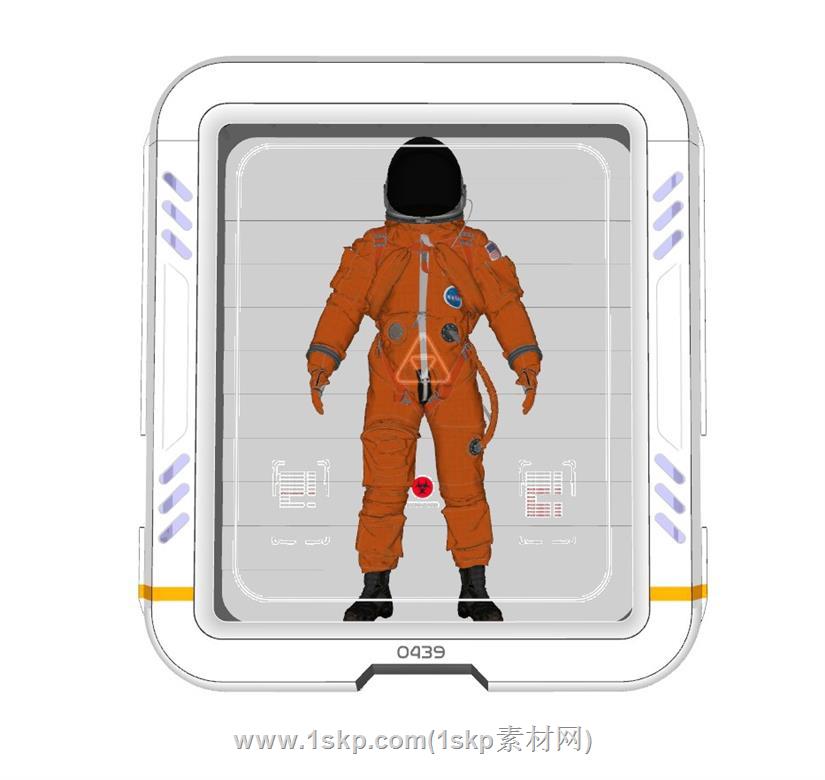 太空服展台展柜SU模型