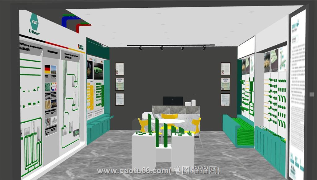 展厅水电水管SU模型