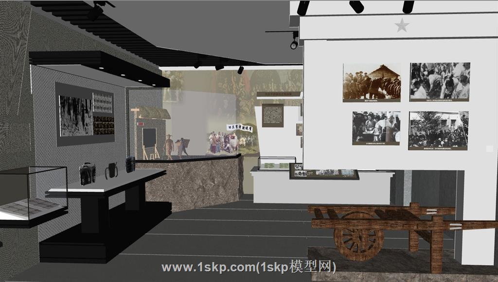 博物馆文化展厅SU模型