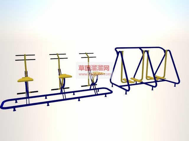 运动器材健身器材健身设备SU模型