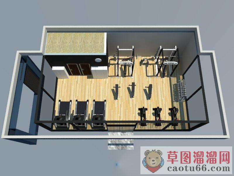 健身房SU模型