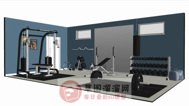 健身器材SU模型