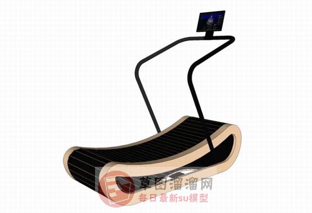 跑步机健身器材SU模型