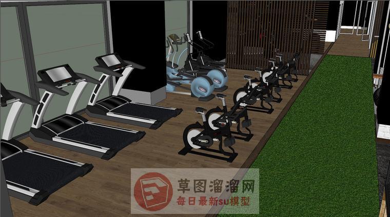 健身房SU模型
