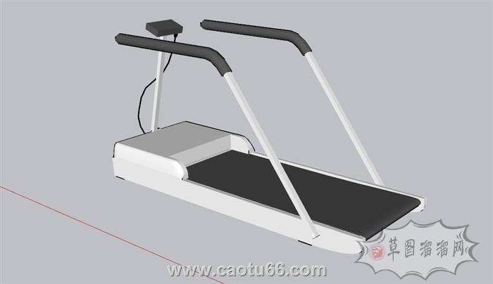 健身器材跑步机健身SU模型