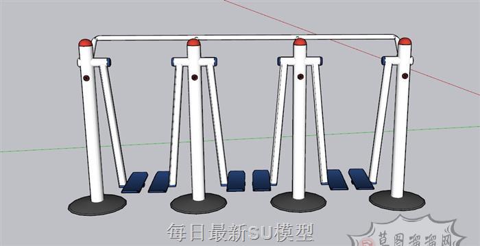 户外健身器材SU模型