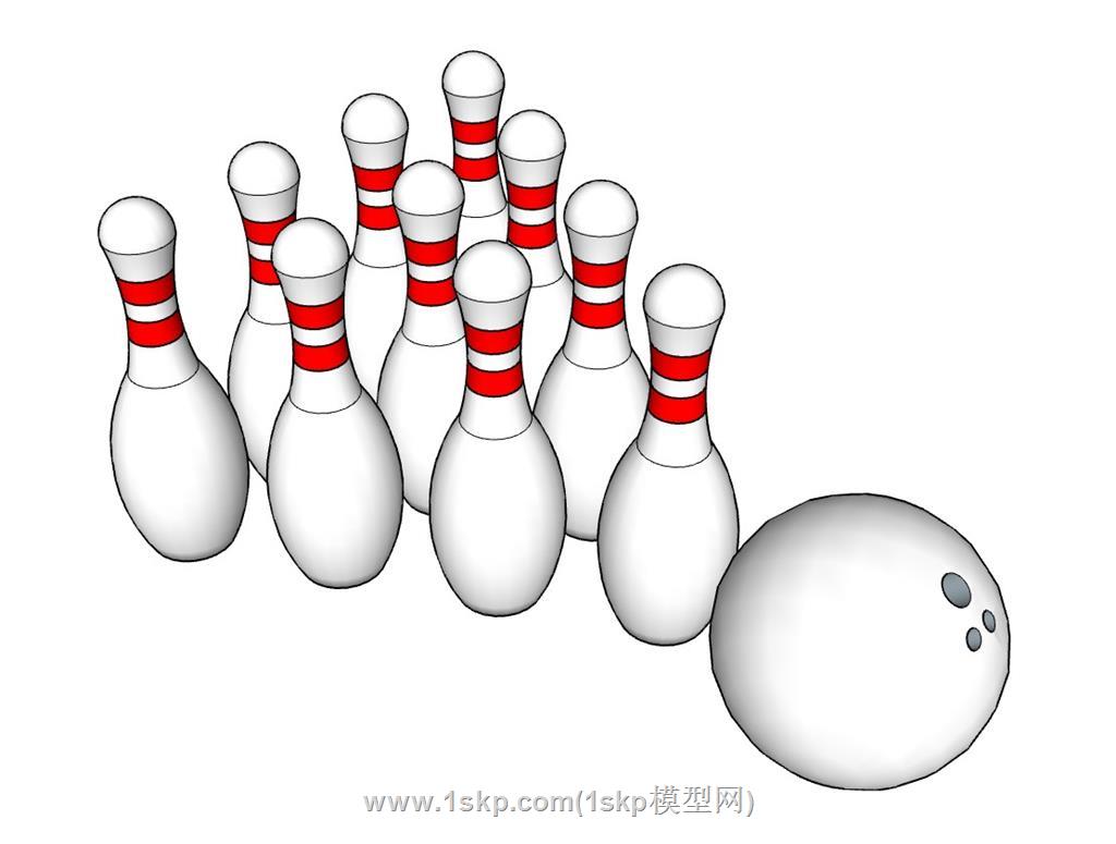 保龄球运动SU模型