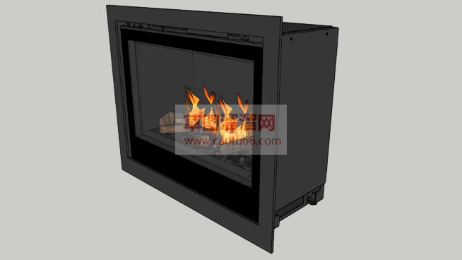 欧式火炉+壁SU模型
