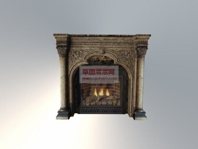 壁炉暖炉SU模型