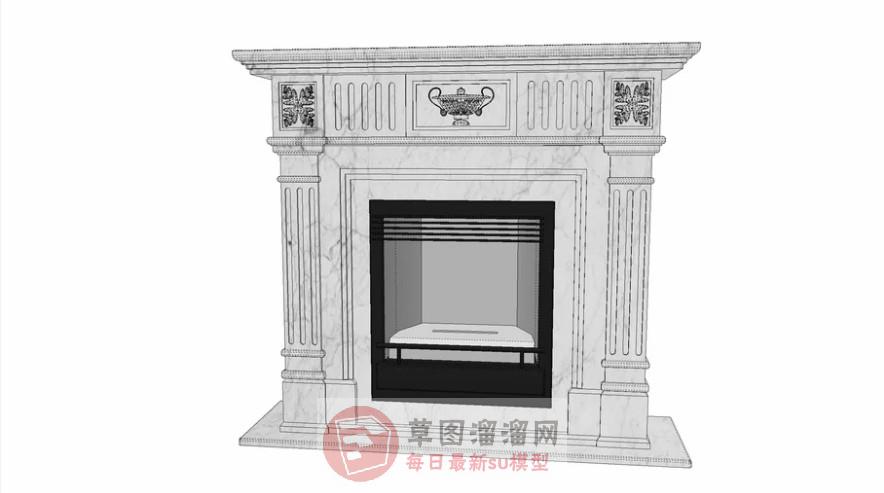 壁炉SU模型