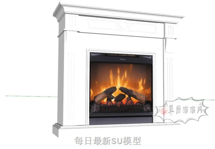 壁炉暖炉火炉SU模型