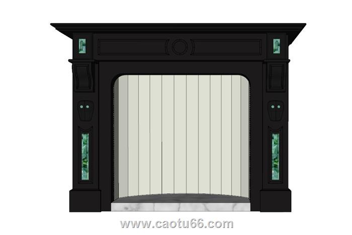 壁炉暖炉SU模型