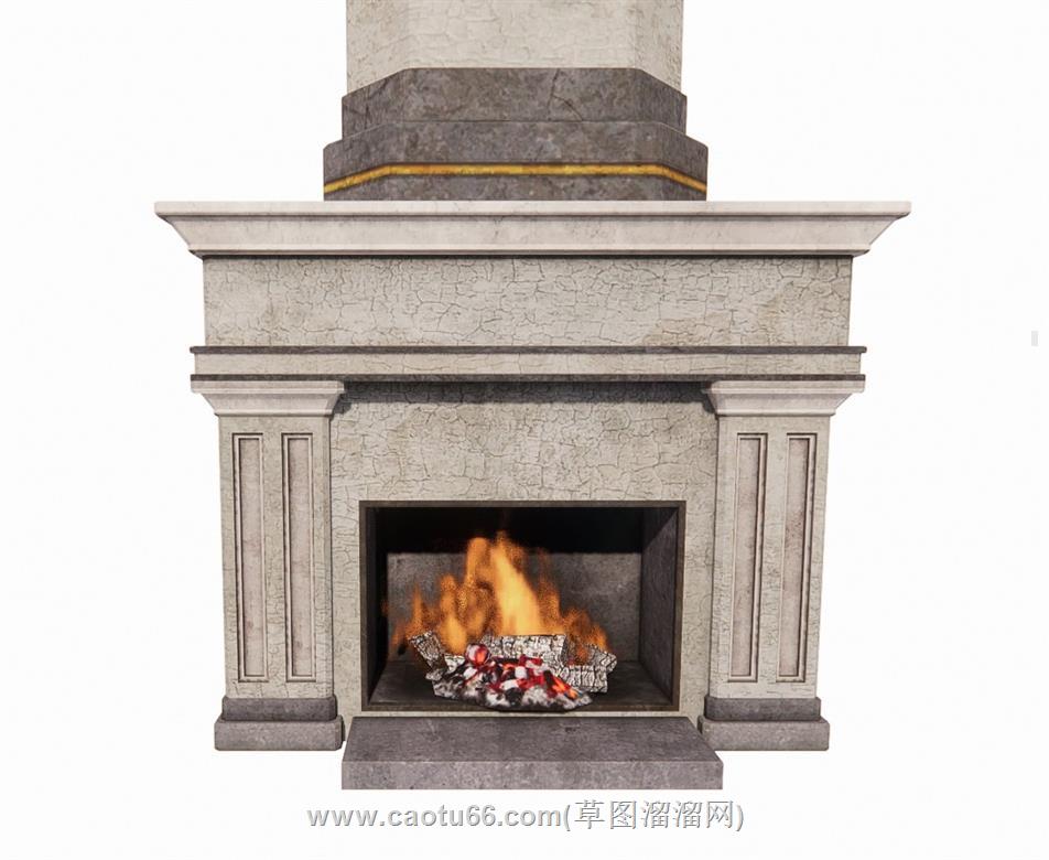 壁炉SU模型