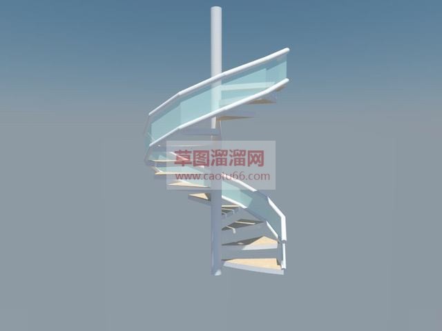 旋转楼螺旋梯SU模型