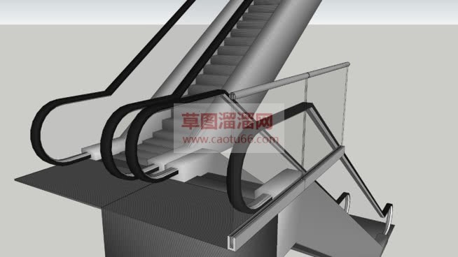 如何画扶手电SU模型