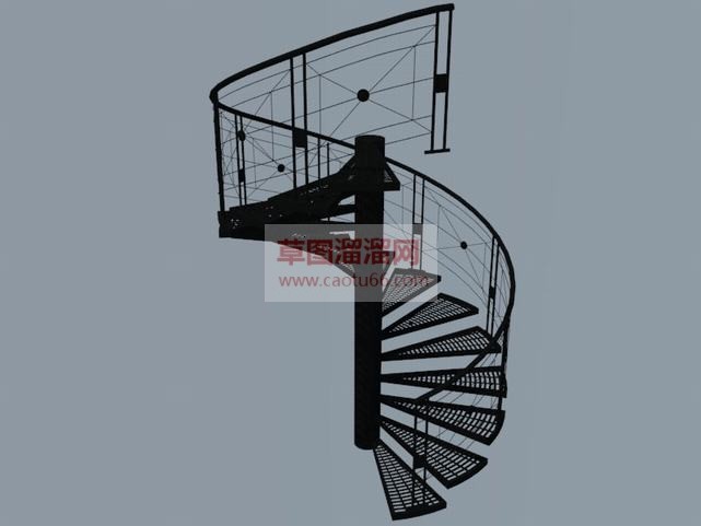 铁质旋转梯SU模型